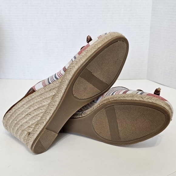 G.H. Bass & Co Kim Women MultiColor Wedge Slingback Espadrille Sandal Size 8 - Picture 6 of 8